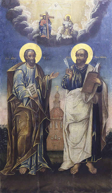 2. Icoana împărătească „Sfinții Apostoli Petru și Pavel”, după restaurare